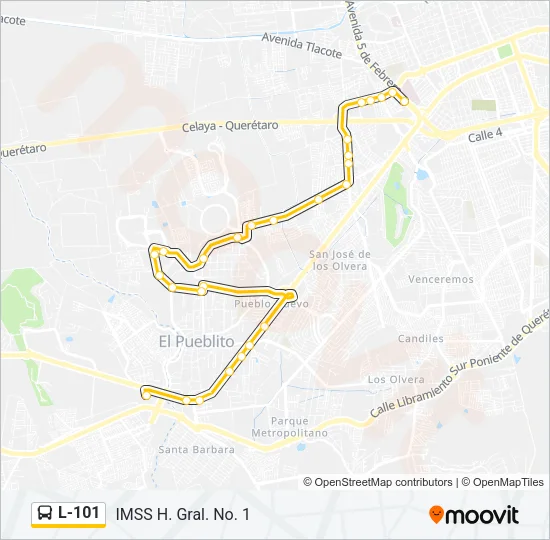 L-101 Bus Line Map