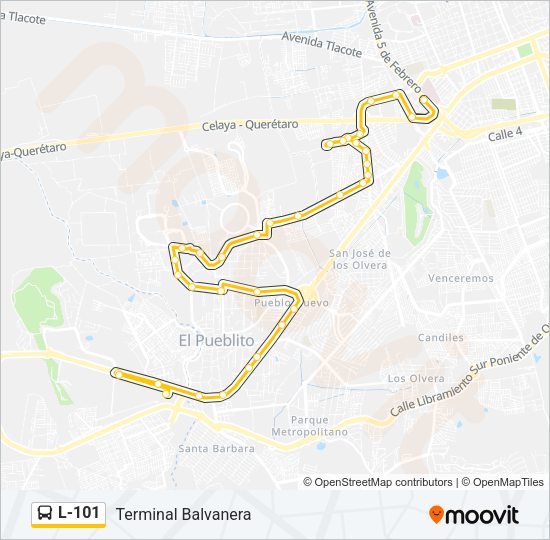 L-101 Bus Line Map