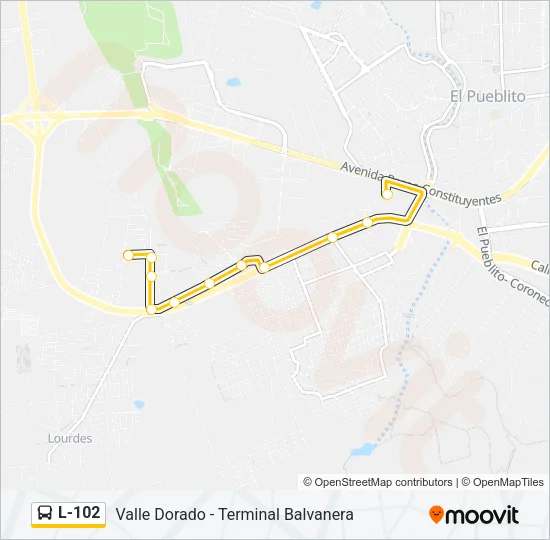 L-102 Bus Line Map