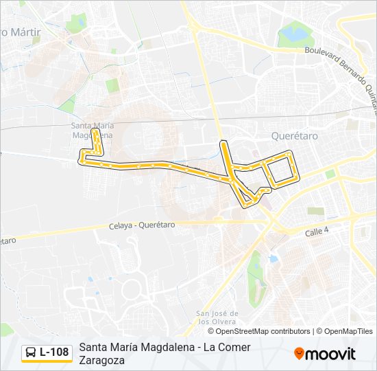 L-108 Bus Line Map