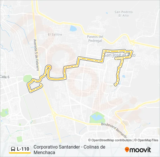 L-110 Bus Line Map