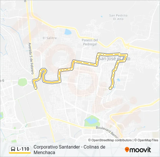 L-110 Bus Line Map