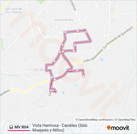 MV R04 Bus Line Map