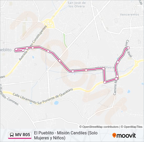 MV R05 Bus Line Map