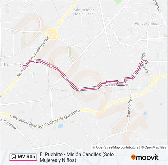 MV R05 Bus Line Map
