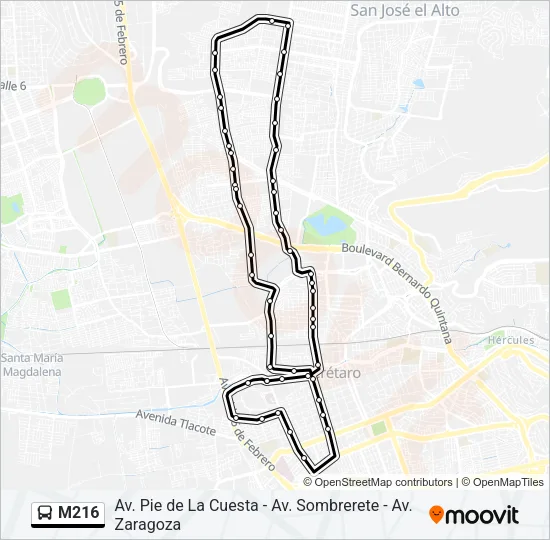 M216 Bus Line Map