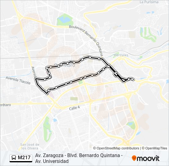 M217 Bus Line Map