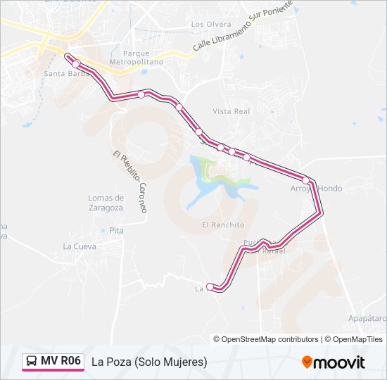 MV R06 Bus Line Map