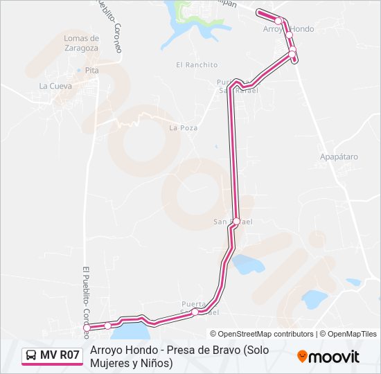 MV R07 Bus Line Map