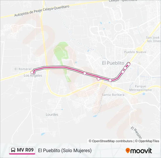 MV R09 Bus Line Map