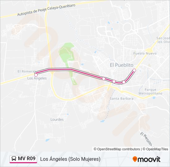 MV R09 Bus Line Map