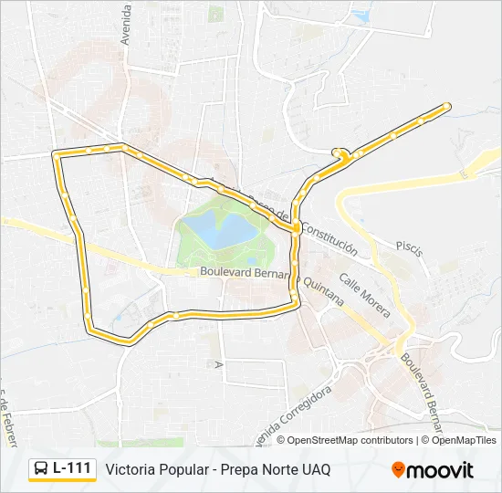 L-111 Bus Line Map