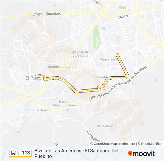 L-113 Bus Line Map