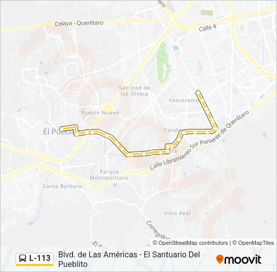 L-113 Bus Line Map