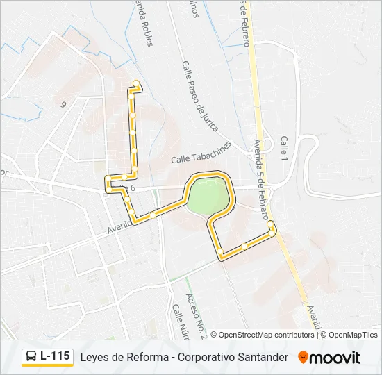 L-115 Bus Line Map