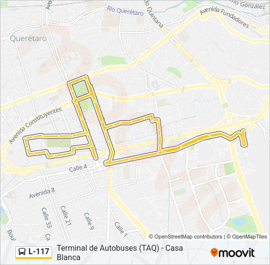 L-117 Bus Line Map
