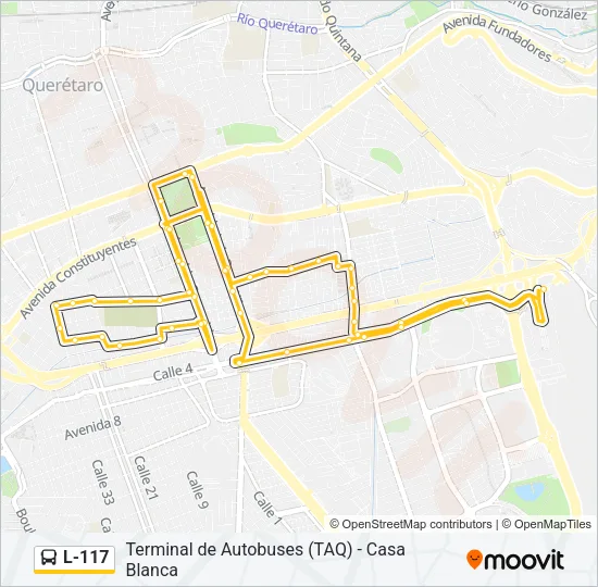 L-117 Bus Line Map
