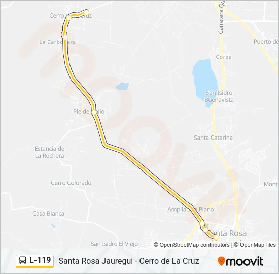 L-119 Bus Line Map