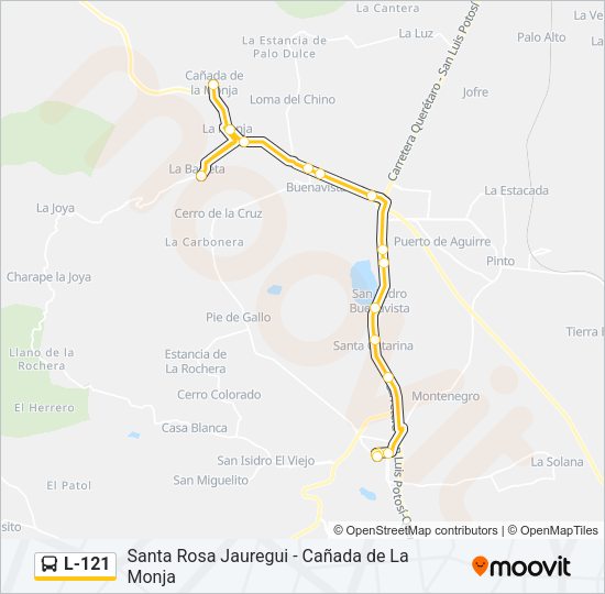 L-121 Bus Line Map