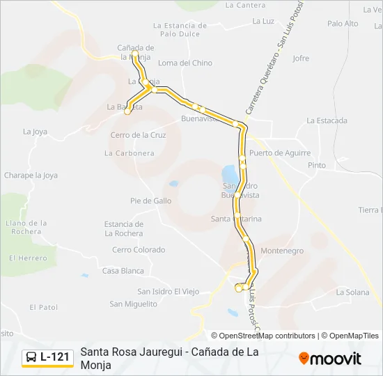 L-121 Bus Line Map