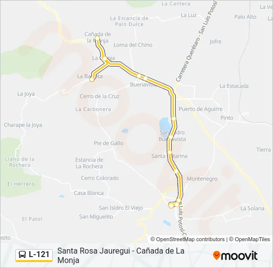 L-121 Bus Line Map