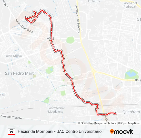T-10 CORTA Bus Line Map