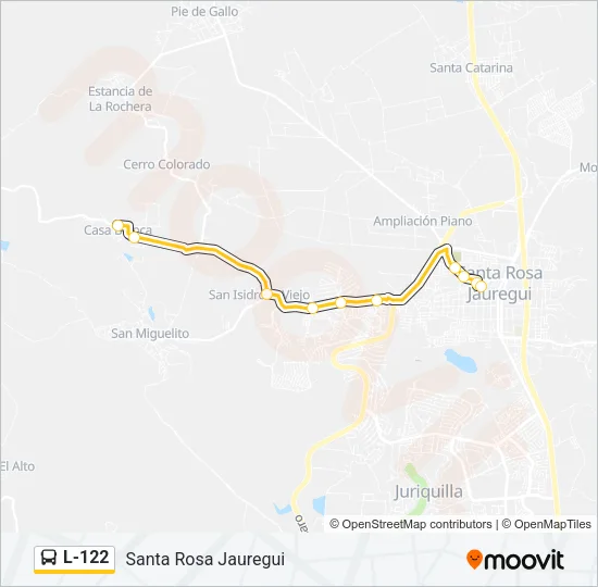 L-122 Bus Line Map
