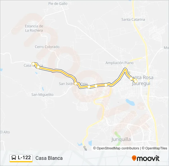 L-122 Bus Line Map