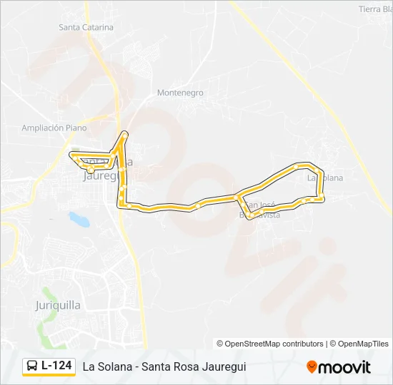 L-124 Bus Line Map