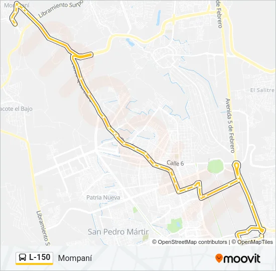 L-150 Bus Line Map