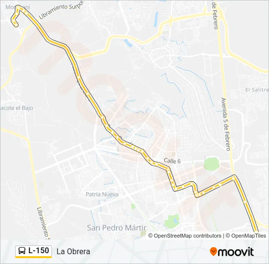 L-150 Bus Line Map