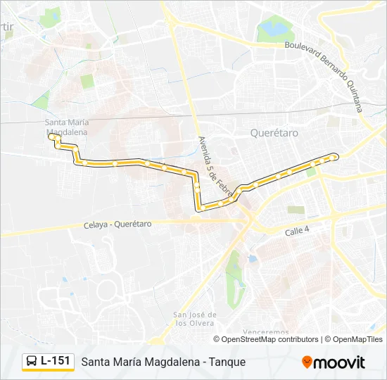 L-151 Bus Line Map