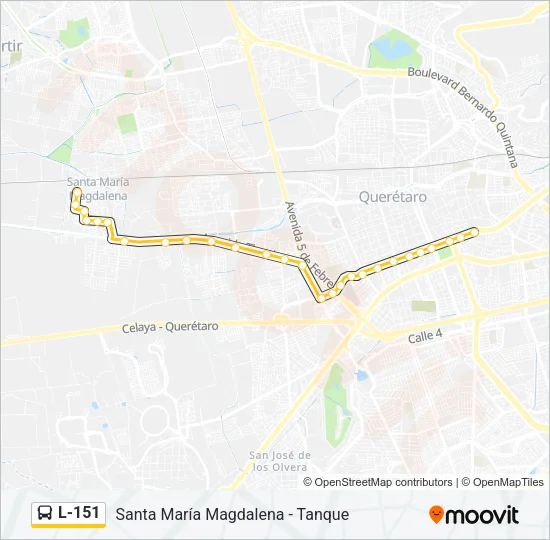 L-151 Bus Line Map