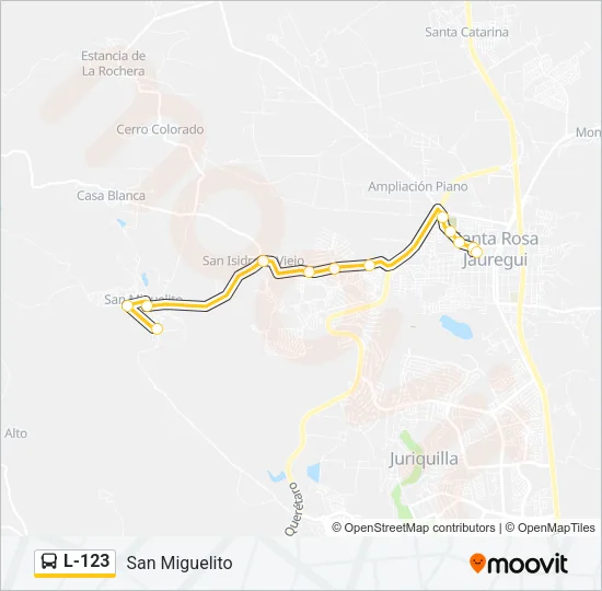 L-123 Bus Line Map