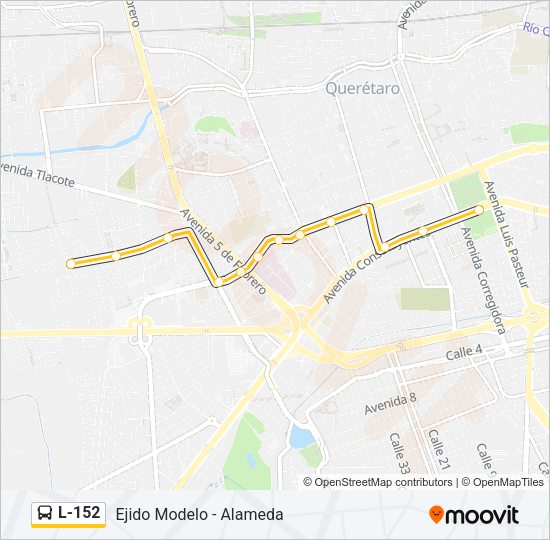 L-152 Bus Line Map