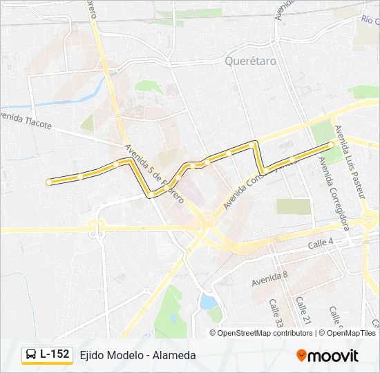 L-152 Bus Line Map