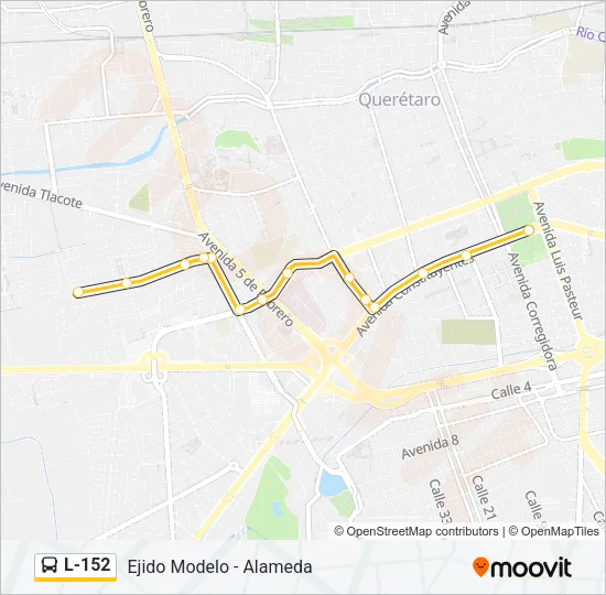 L-152 Bus Line Map