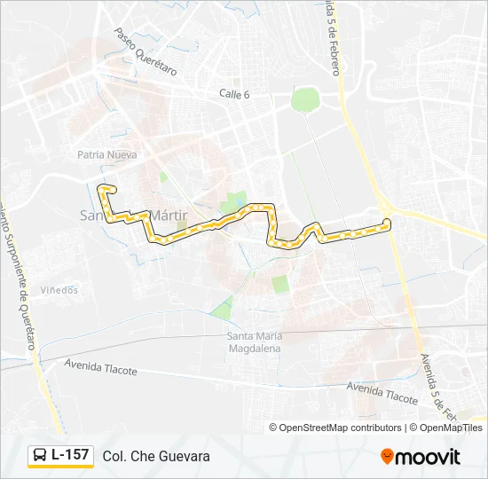 L-157 Bus Line Map