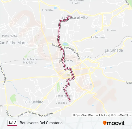 7 Bus Line Map