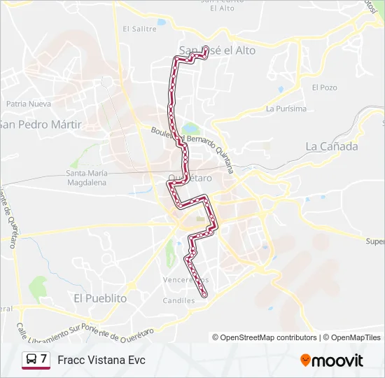 7 Bus Line Map
