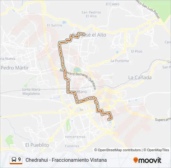 9 Bus Line Map