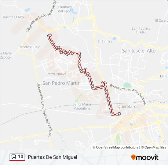 10 Bus Line Map