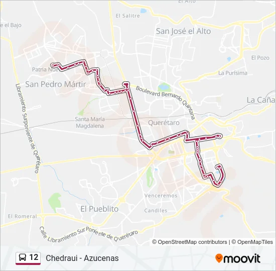 12 Bus Line Map