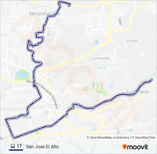 17 Bus Line Map