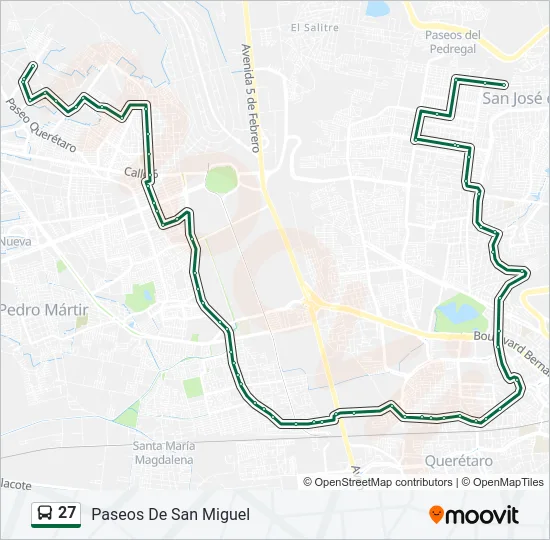27 Bus Line Map