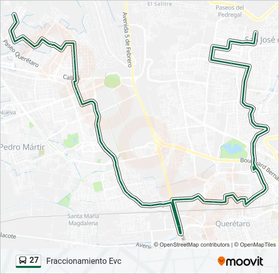 27 Bus Line Map