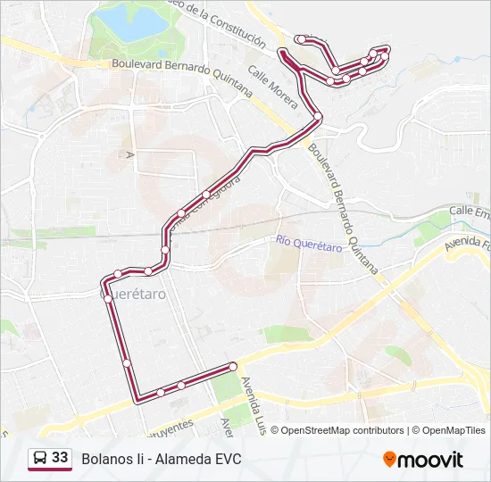 33 Bus Line Map