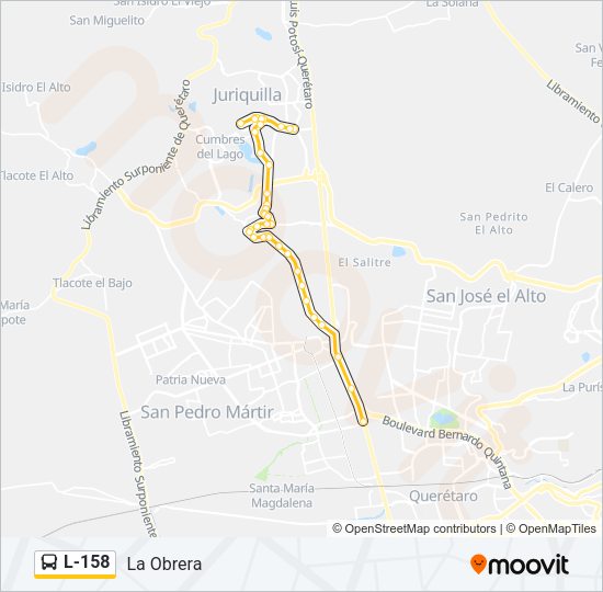 L-158 Bus Line Map