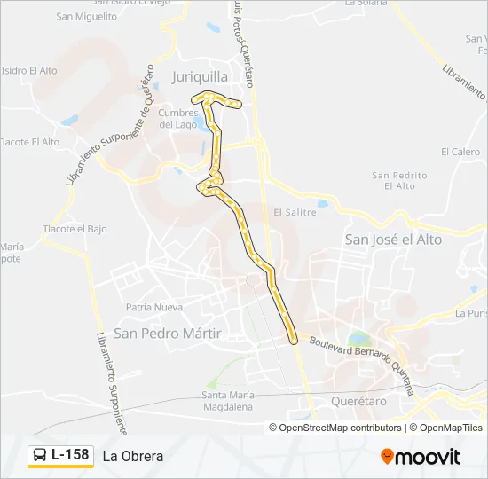 L-158 Bus Line Map