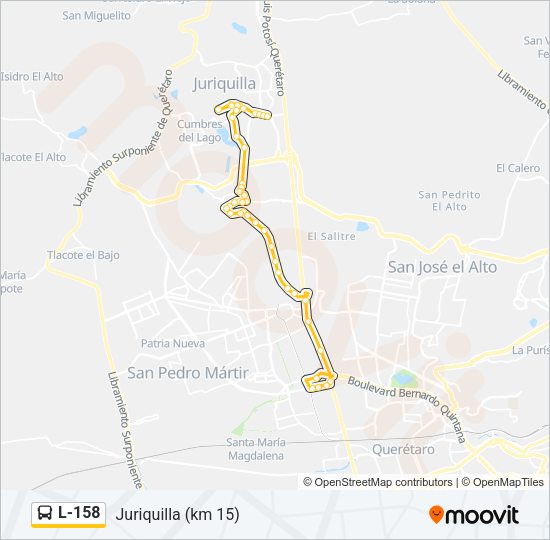 L-158 Bus Line Map